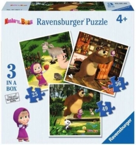 Puzzle Masza i Niedźwiedź 3w1 (070275)