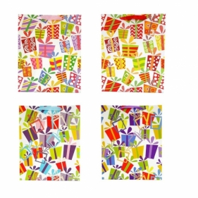 Torebka prezentowa uniwersalna L brokat mix