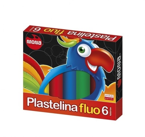 Plastelina fluorescencyjna Mona, 6 kolorów