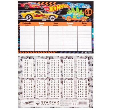 Plan lekcji Hot Wheels (25szt)