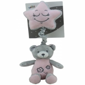 Pozytywka z gwiazdką Miś różowy 35 cm (9127)