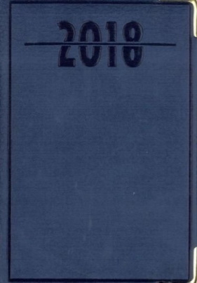 Terminarz 2018 - B7 Lux Złocony - granatowy