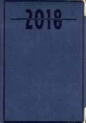 Terminarz 2018 - B7 Lux Złocony - granatowy