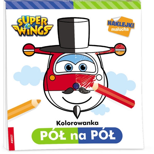 Super Wings. Kolorowanka pół na pół