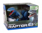 Dinozaur R/C Velociraptor niebieski z dźwiękiem