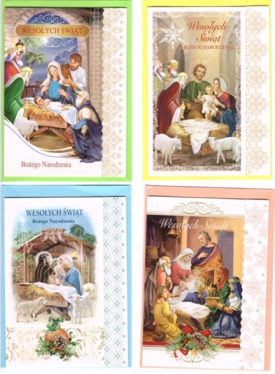 Karnet B6 Boże Narodzenie BNM religia (10szt) MIX
