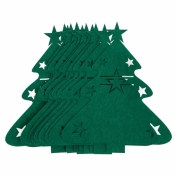 Filcowe podkładki pod sztućce zielone choinki 12sz