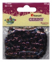 Cekiny czarne 7mm 10g