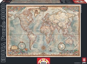 Puzzle Świat mapa stylizowana Executive 4000 elementów (14827)