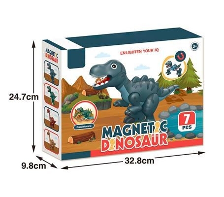 Klocki Dinozaur magnetyczny 7 elementów (004814)