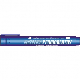Marker permanentny Tetis, 1-2 mm, 12 szt. - niebieski (KM102-NO)