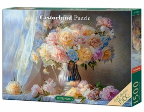Puzzle 1500 Pastel Peonies CASTOR