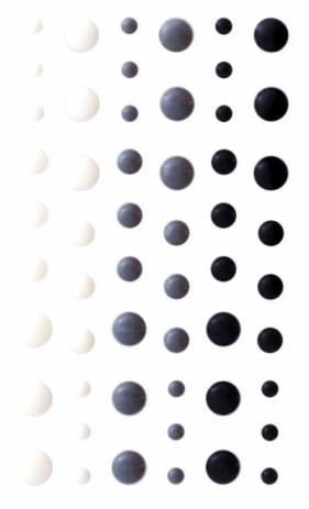 Kryształki Galeria Papieru kropki samoprzylepne emaliowane czarne 54 szt czarny (251116)