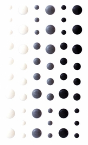 Kryształki Galeria Papieru kropki samoprzylepne emaliowane czarne 54 szt czarny (251116)
