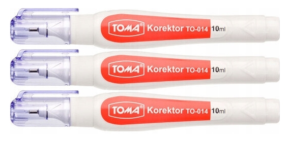 Korektor w pisaku TO-014, 10 ml - 3 szt.