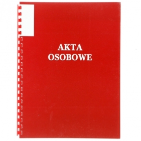 Teczka do akt osobowych Warta ABCD niezadrukowana A4 - czerwony 250 g 230 mm x 310 mm (1824-339-002)