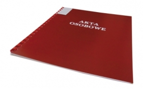 Teczka do akt osobowych Warta ABCD niezadrukowana A4 - czerwony 250 g 230 mm x 310 mm (1824-339-002)