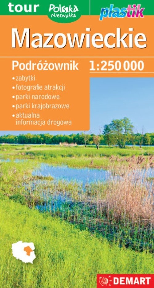 Mazowieckie podróżownik mapa plastik