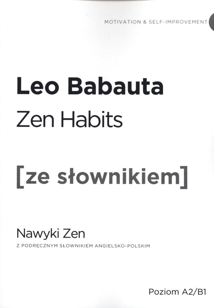 Zen habits wersja angielska z podręcznym słownikiem