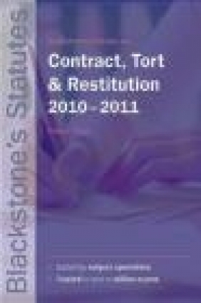 Blackstone's Statutes on Contract Tort F Rose