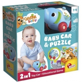 Samochodzik słoń i puzzle - Carotina Baby (304-102280)