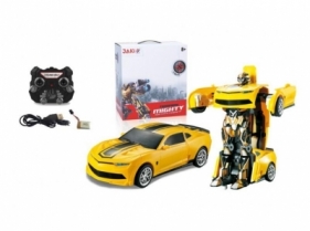 Auto Robot zdalnie sterowany 2w1 żółty
