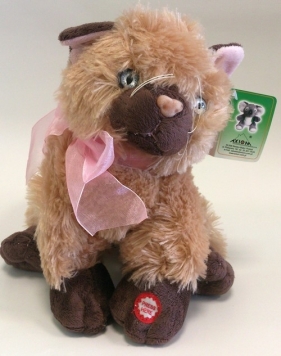 Kotka Pussy brązowa miaucząca 21cm - <br />