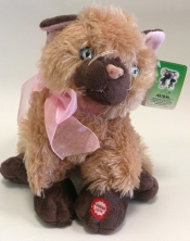 Kotka Pussy brązowa miaucząca 21cm - <br />