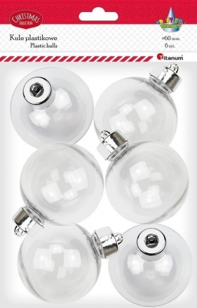 Bombki plastikowe kule 6cm 6szt