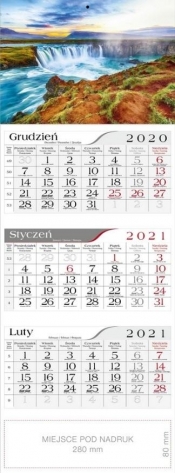 Kalendarz 2021 Trójdzielny Wodospad CRUX