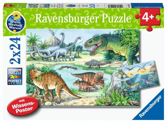 <img src='https://webimage.pl/pics/281/1/d4005556051281.jpg' style='height:440px' /> Puzzle 2x24 Dinosaurs