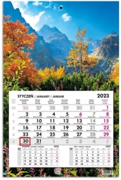 Kalendarz 2023 jednodzielny głowka płaska Tatry
