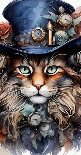 <img src='https://webimage.pl/pics/281/3/d5906196003281.jpg' style='height:440px' /> Diamentowa Mozaika Kot Steampunkowy NO-2000328