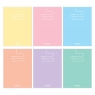Herlitz, zeszyt A5, 60 kartek w linię podwójną - Pastel Color Blocking (mix kolorów)