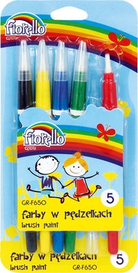 Farby w pędzelku Fiorello 5 kolorów