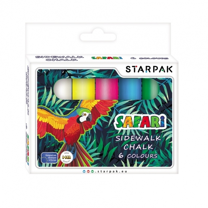 Starpak, kreda chodnikowa Safari, 6 kolorów (222584)