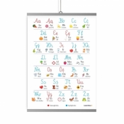 Plakat edukacyjny - alfabet litery polskie B2