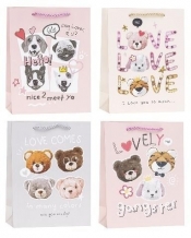 Torebka ozdobna 26x32x10cm dziecięce mix ROZETTE