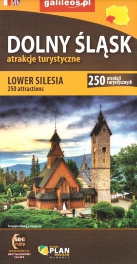 Mapa - Dolny Śląsk 250 atrakcji turystycznych - praca zbiorowa