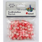 Koraliki plastikowe 10mm koralowe ombre 50szt