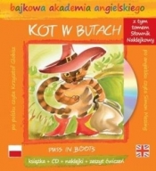 Kot w butach z płytą CD i słownikiem naklejkowym
