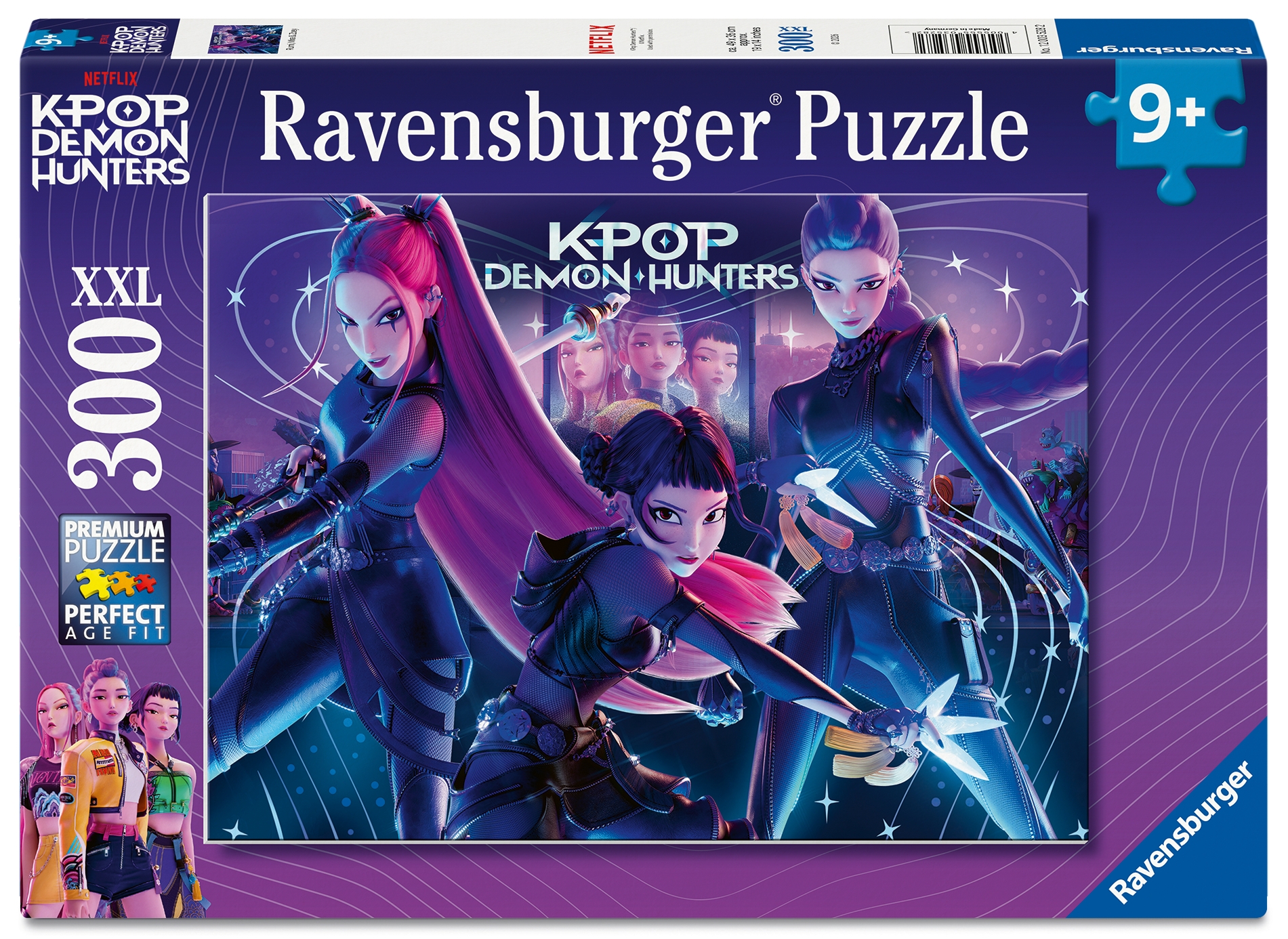 <img src='https://webimage.pl/pics/282/5/d4005555035282_FRONT_3D.jpg' style='height:440px' /> Puzzle dla dzieci 2D: KPop Demon Hunters 300 el.