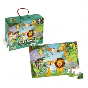 Puzzle podłogowe - Jumbo dżungla, 48 el. (125282)