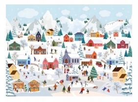 Puzzle - BN Christmas Village, 1000 el.