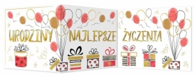Karnet B6 składany Urodziny - Prezenty
