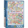  Puzzle 1000 Flags of the World 6000-012812+