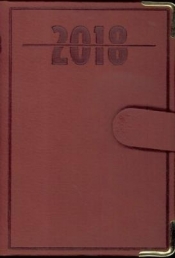 Terminarz 2018 - B7 Lux Złocony z zapinką brązowy