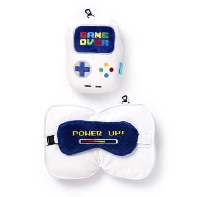 <img src='https://webimage.pl/pics/283/4/d5055071754098.jpg' style='height:440px' /> Poduszka podróżna z maską na oczy-Game Over-Relaxeazzz CUSH248