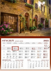 Kalendarz 2023 jednodzielny Toskania