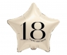 Balon foliowy Gwiazda kremowa liczba 18 44cm